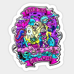 Crazy Halloween Sticker